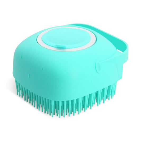 2-in-1 Pet Shampoo Brush – Soft Silicone Grooming Scrubber for Bathing Cats & Dogs