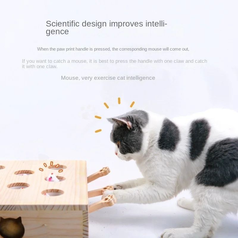 Interactive Cat Scratcher Toy – Pop-Up Whack-A-Mole Cardboard Scratch Board for Indoor Cats
