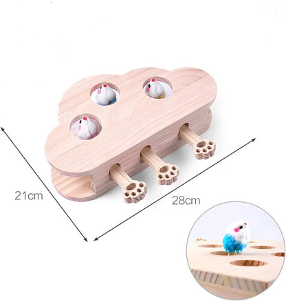 Interactive Cat Scratcher Toy – Pop-Up Whack-A-Mole Cardboard Scratch Board for Indoor Cats
