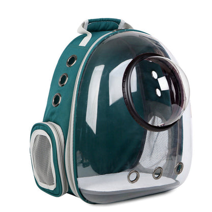Transparent Pet Travel Bag with Bubble Window – Breathable Cat & Small Dog Shoulder Carrier