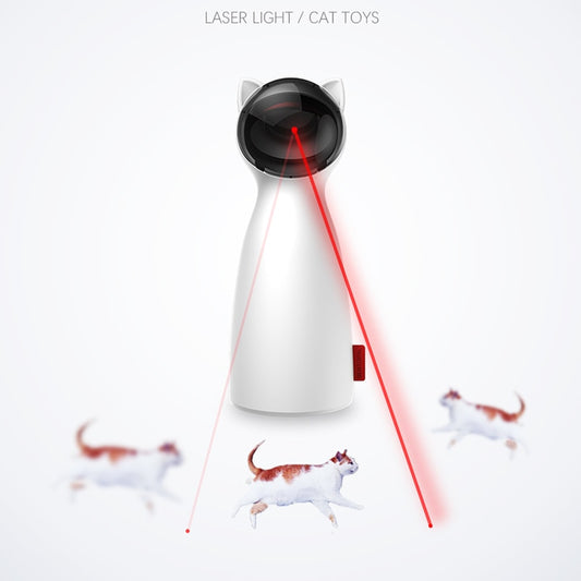 Automatic Interactive Cat Laser Toy – Smart Motion-Activated LED Exercise Toy for Indoor Cats (USB Rechargeable)