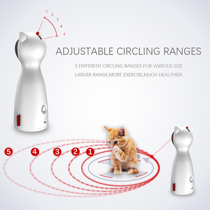 Automatic Interactive Cat Laser Toy – Smart Motion-Activated LED Exercise Toy for Indoor Cats (USB Rechargeable)