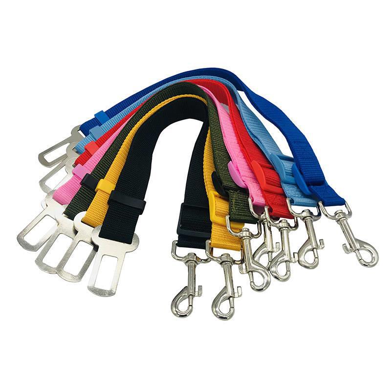 Adjustable Dog Car Seat Belt – Telescopic Pet Safety Tether for Vehicle Travel