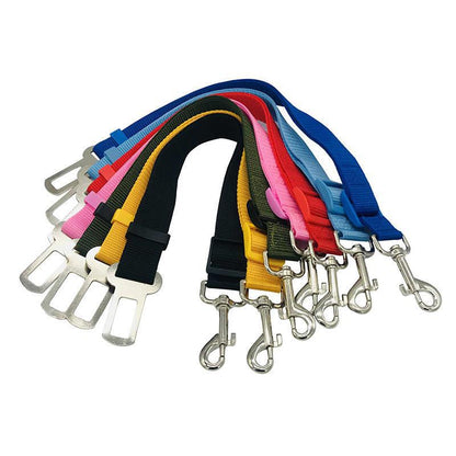 Adjustable Dog Car Seat Belt – Telescopic Pet Safety Tether for Vehicle Travel