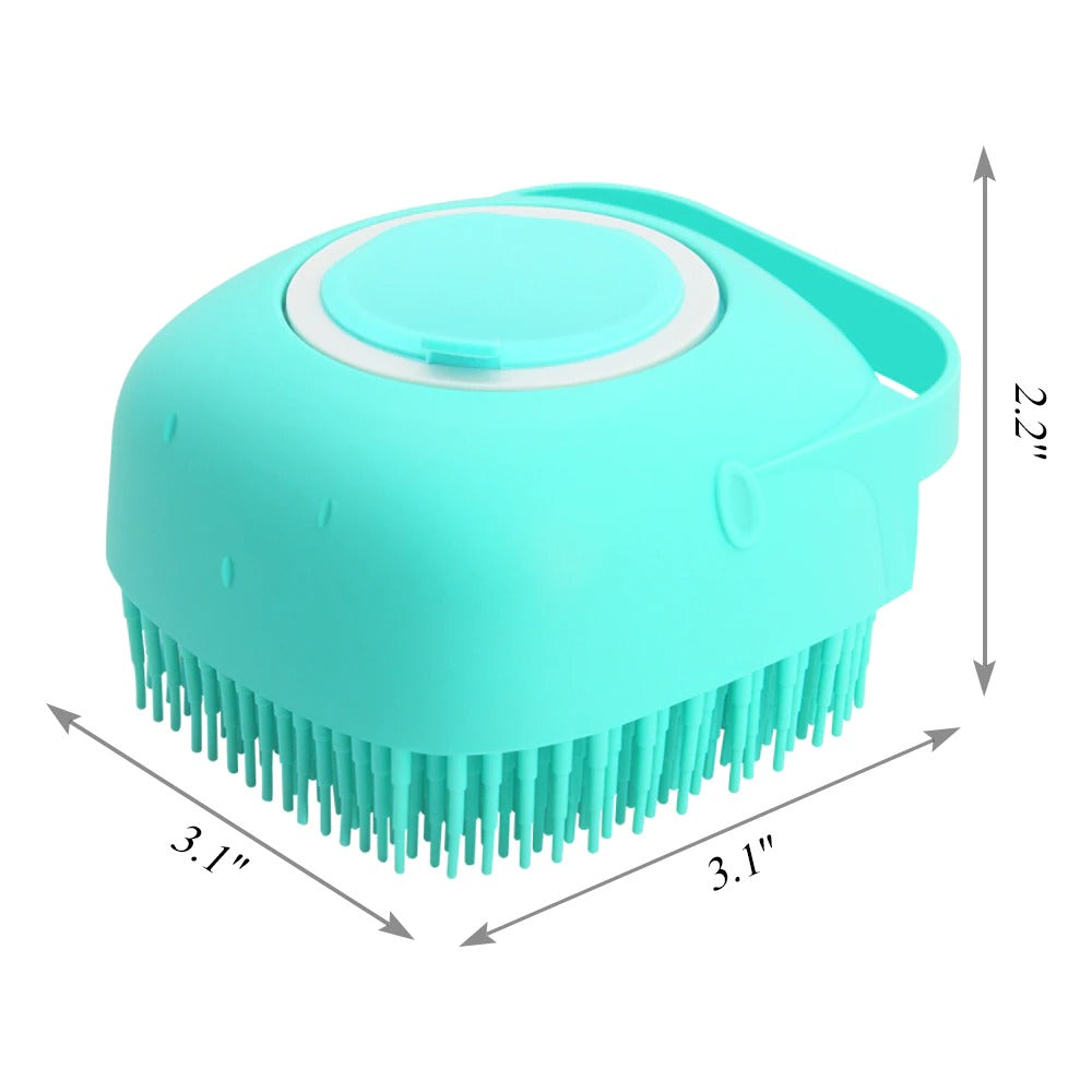 2-in-1 Pet Shampoo Brush – Soft Silicone Grooming Scrubber for Bathing Cats & Dogs