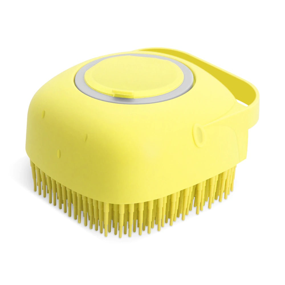 2-in-1 Pet Shampoo Brush – Soft Silicone Grooming Scrubber for Bathing Cats & Dogs