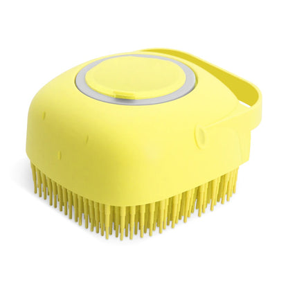 2-in-1 Pet Shampoo Brush – Soft Silicone Grooming Scrubber for Bathing Cats & Dogs