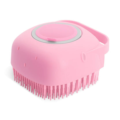 2-in-1 Pet Shampoo Brush – Soft Silicone Grooming Scrubber for Bathing Cats & Dogs