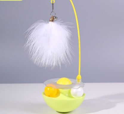 Interactive Duck Cat Toy – Motion Tumbler Catnip Teaser with Feather Wand for Indoor Cats & Kittens