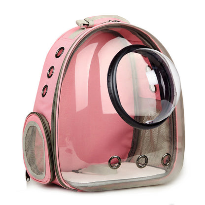 Transparent Pet Travel Bag with Bubble Window – Breathable Cat & Small Dog Shoulder Carrier