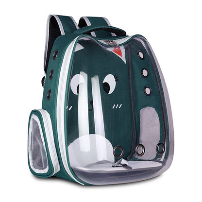 Transparent Pet Backpack Carrier – Breathable Cat & Small Dog Travel Backpack