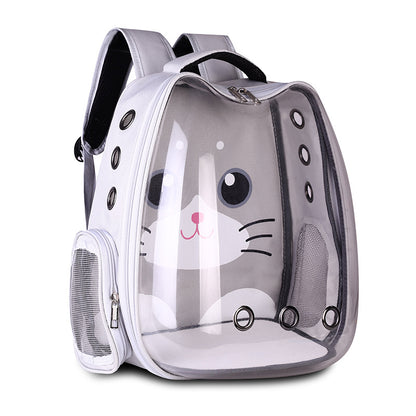 Transparent Pet Backpack Carrier – Breathable Cat & Small Dog Travel Backpack