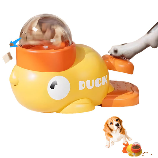 Interactive Duck Treat Dispenser Cat Toy – Slow Feeder Puzzle Toy for Mental Stimulation (Indoor Cats)