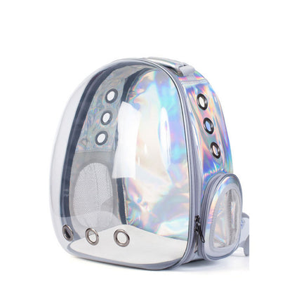 Transparent Pet Travel Bag with Bubble Window – Breathable Cat & Small Dog Shoulder Carrier