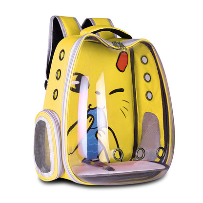 Transparent Pet Backpack Carrier – Breathable Cat & Small Dog Travel Backpack