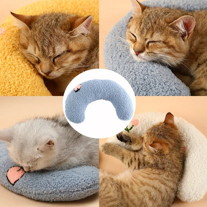 Cozy Pet Neck Pillow — U-Shaped Sleep Support for Cats & Small Dogs