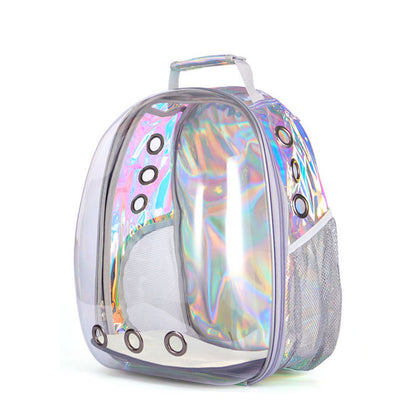 Transparent Pet Travel Bag with Bubble Window – Breathable Cat & Small Dog Shoulder Carrier