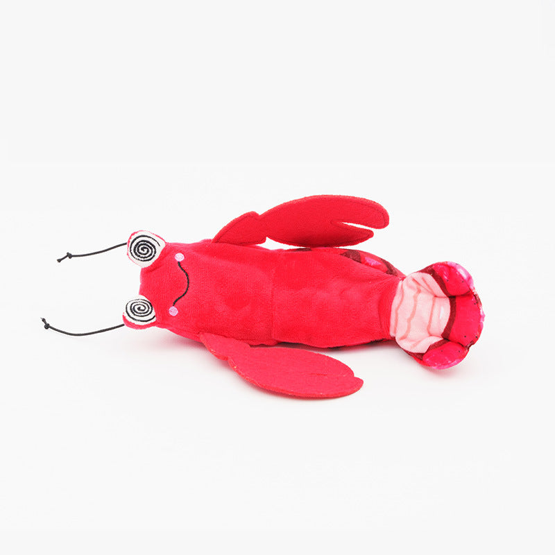 Interactive Moving Shrimp/Lobster Cat Toy – Automatic Start/Stop Motion, Battery-Powered Plush