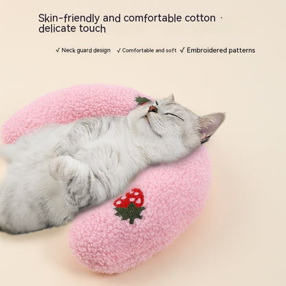 Cozy Pet Neck Pillow — U-Shaped Sleep Support for Cats & Small Dogs