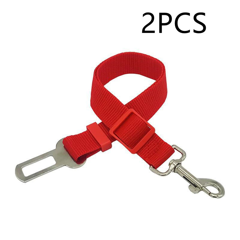 Adjustable Dog Car Seat Belt – Telescopic Pet Safety Tether for Vehicle Travel