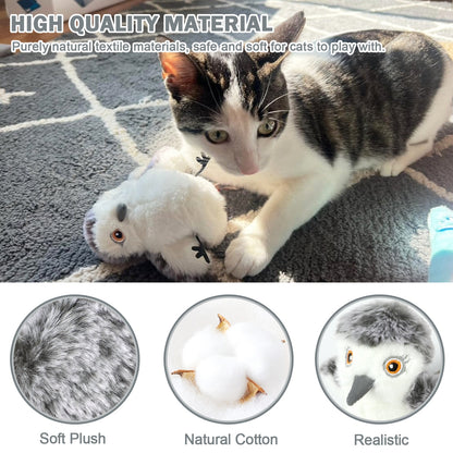 Realistic Flapping Bird Cat Toy – Motion Activated Chirping Catnip Plush Toy (USB Rechargeable) for Indoor Cats & Kittens