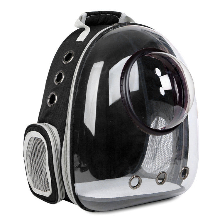 Transparent Pet Travel Bag with Bubble Window – Breathable Cat & Small Dog Shoulder Carrier