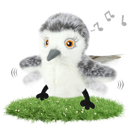 Realistic Flapping Bird Cat Toy – Motion Activated Chirping Catnip Plush Toy (USB Rechargeable) for Indoor Cats & Kittens
