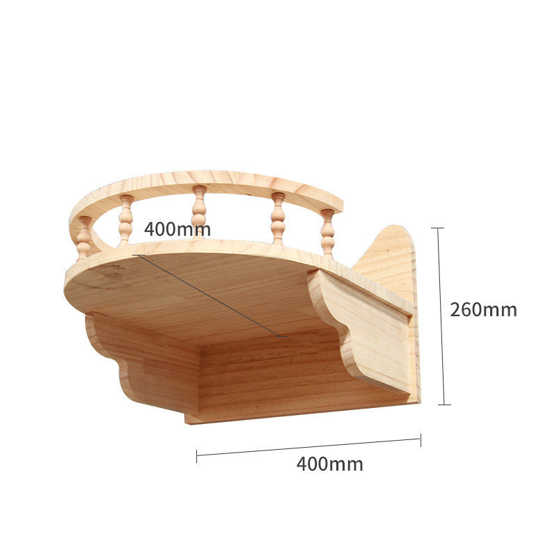 Wall-Mounted Cat Climbing Frame – Solid Wood Floating Cat Shelves & Ladder for Indoor Cats
