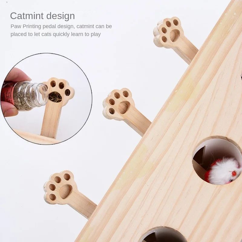 Interactive Cat Scratcher Toy – Pop-Up Whack-A-Mole Cardboard Scratch Board for Indoor Cats