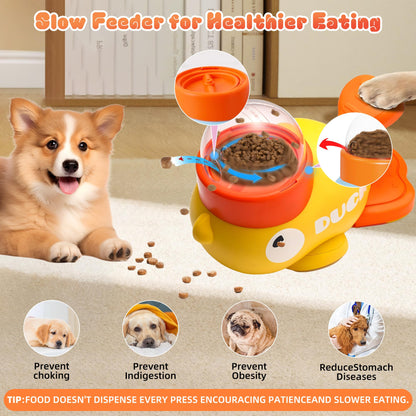 Interactive Duck Treat Dispenser Cat Toy – Slow Feeder Puzzle Toy for Mental Stimulation (Indoor Cats)