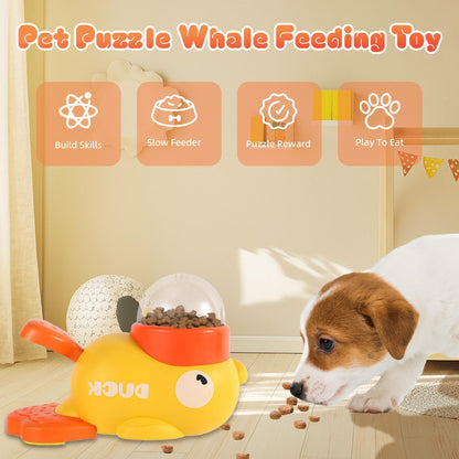 Interactive Duck Treat Dispenser Cat Toy – Slow Feeder Puzzle Toy for Mental Stimulation (Indoor Cats)