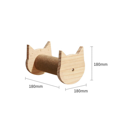 Wall-Mounted Cat Climbing Frame – Solid Wood Floating Cat Shelves & Ladder for Indoor Cats