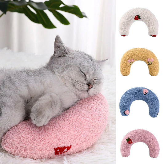 Cozy Pet Neck Pillow — U-Shaped Sleep Support for Cats & Small Dogs