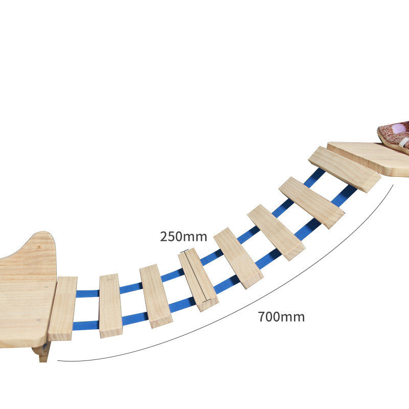 Wall-Mounted Cat Climbing Frame – Solid Wood Floating Cat Shelves & Ladder for Indoor Cats