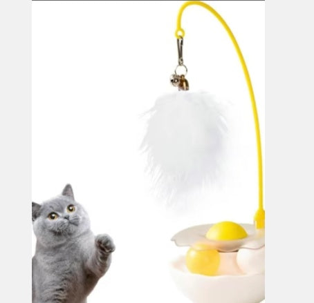 Interactive Duck Cat Toy – Motion Tumbler Catnip Teaser with Feather Wand for Indoor Cats & Kittens