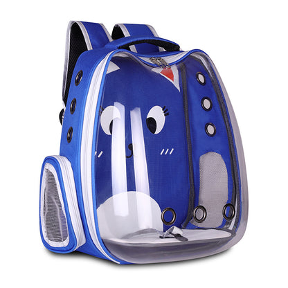 Transparent Pet Backpack Carrier – Breathable Cat & Small Dog Travel Backpack