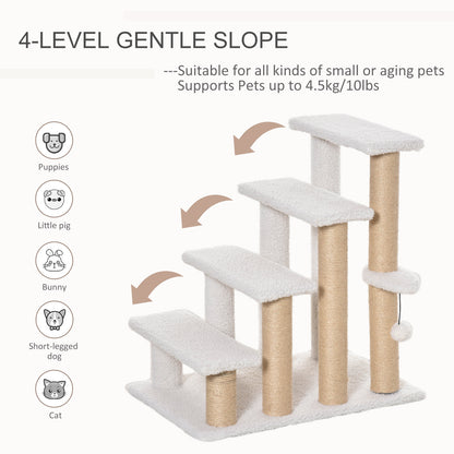 Interactive Cat Stairs with Sisal Scratching Posts – Multi-Level Climbing Steps for Indoor Cats